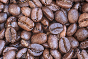 Macro coffee bean background