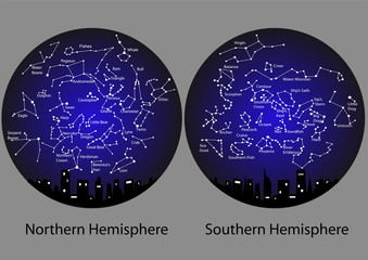 constellations of the northern and southern hemisphere