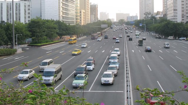 Machines go on highway to Panu in afternoon