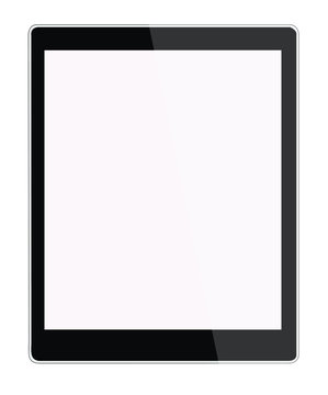 Illustration of a new tablet computer isolated on the white bac