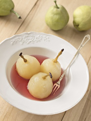 poached pears