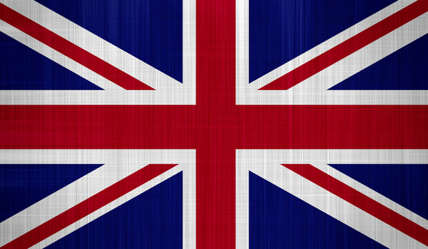 Great Britain Flag with a fabric texture