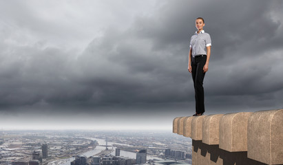 Businessman and cityscape