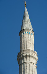 Top of minaret at Hagia Sophia in Istanbul