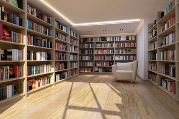  boeken in bibliotheek © Photobank