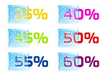 Cubes de glace 35% à 60% - Soldes