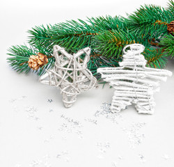 Bright christmas composition with stars