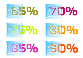 Cubes de glace 65% à 90% - Soldes