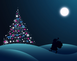 Fototapeta premium Vector Christmas card