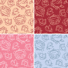 Pattern of flowers roses