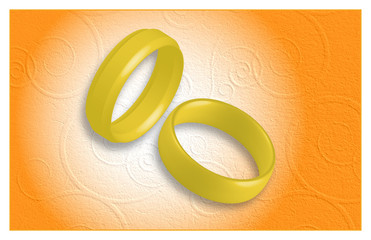 couple of gold wedding rings