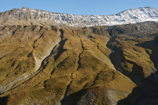 wrinkled slopes in Graian Alps