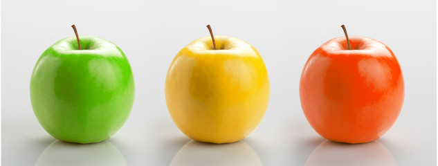 Obrazy na Plexi  Zestaw trzech jabłek