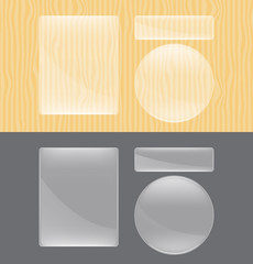 Glass framework set. Vector illustration.