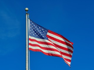 American flag fluttering
