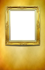 gold frame on the gold background