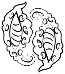 Abstract monochromatic ornament