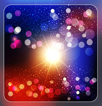 Vector colorful abstract background with rays