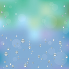 Water drops on glass