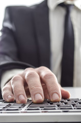 Businessman using a computer