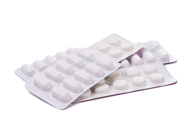 Packing pills isolated