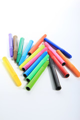 Close-up of colour pens