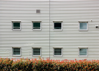 Industrial Unit exterior walls with windows