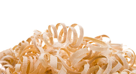 Wood chips isolated