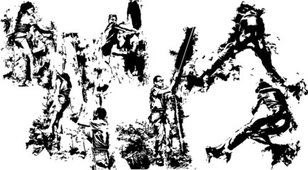 Climbing silhouettes