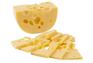 Dutch cheese isolated