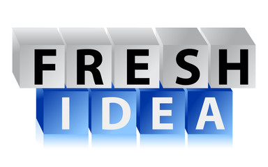 letters and block with text - fresh idea