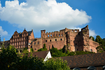 Fototapeta na wymiar Heidelberg, widok na zamek i jego ruiny 1