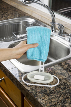 Hanging Microfiber Dish Towel For Drying