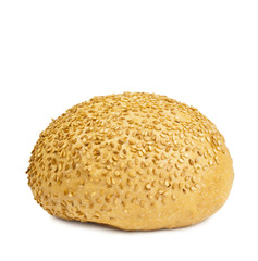 buns with sesame seeds on a white background