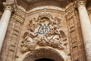Historic  buildings with lace fronts Spain