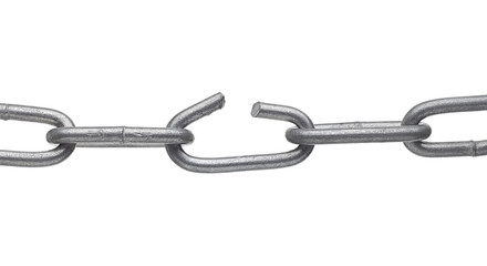 broken metal chain link