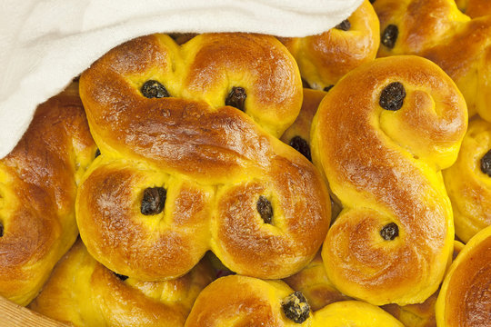 Traditional Swedish Saffron buns