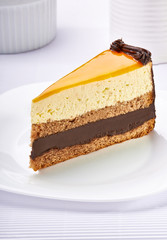 cream chocolate fruit cake sweet food dessert