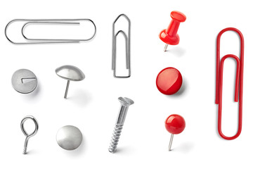 push pin thumbtack paper clip office business