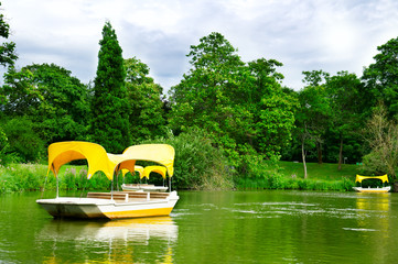 Boats for walks around the lake. © alinamd