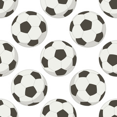 Soccer balls, seamless background