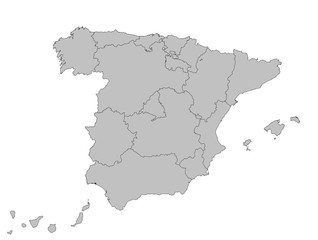 Umrisse Spaniens