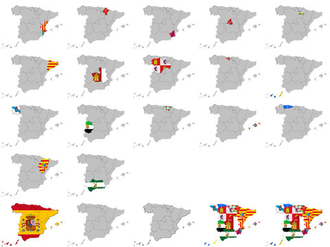 Kollektion aus spanischen Regionen