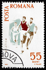 Postage stamp Romania 1965 Running, Spartacist Games