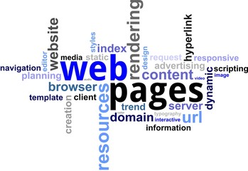 word cloud - web pages