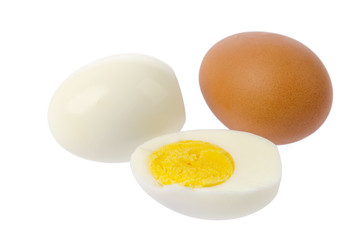 Eggs on a white background