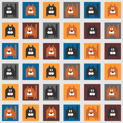 Seamless patterns with little cats