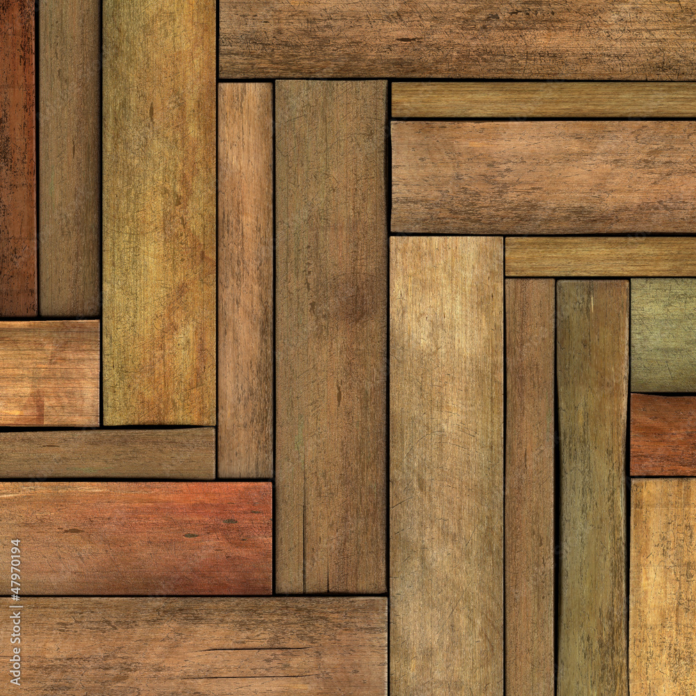 Wall mural abstract 3d render wood timber plank backdrop