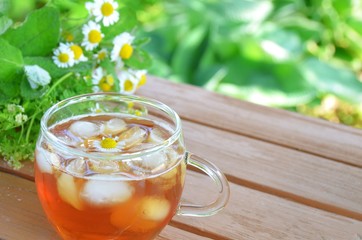 iced tea with chamomile