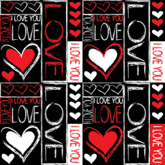 Seamless pattern of love